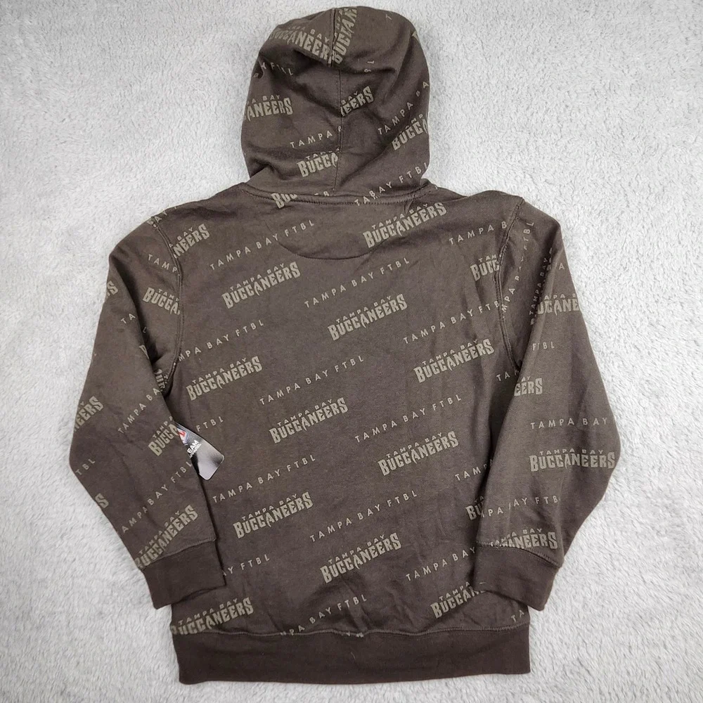 NFL Team Apparel Tampa Bay Buccaneers Hoodie Youth Large‎ 14-16 Brown AOP